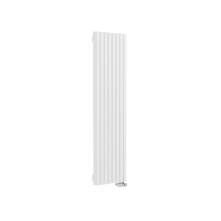 Стальной вертикальный радиатор отопления Warmmet Luxe 60V длина 1500 мм секций 8 цвет белый  тип подключения: нижнее правое