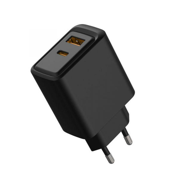 Устройство зарядное сетевое с портами USB-A и USB-C 30Вт черн. Rexant 18-2219