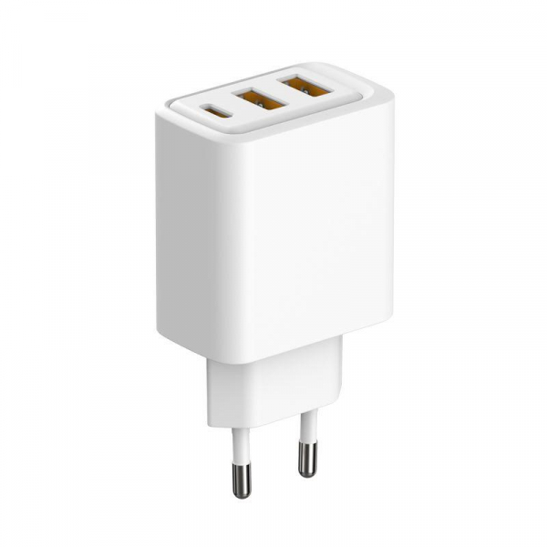 Устройство зарядное сетевое с двумя портами USB-A и одним портом USB-C 10Вт Rexant 18-2213