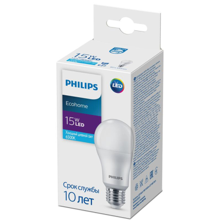 Лампа светодиодная Ecohome LED Bulb 15Вт 1450лм E27 865 RCA Philips 929002305317