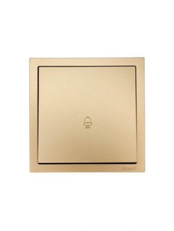 Кнопка звонка СП ZIMA IP20 безвинт. зажим зол. LEZARD 704-3688-103QC