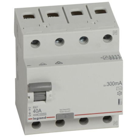 Выключатель дифференциального тока (УЗО) 4п 40А 300мА тип AC RX3 Leg 402071