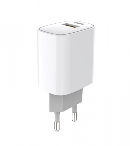 Устройство зарядное сетевое с двумя портами USB-A + USB-C 20Вт Rexant 18-2207