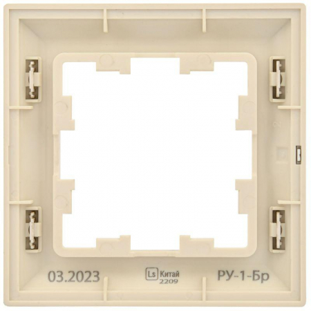 Рамка 1-м BRITE РУ-1-Бр беж./шампань IEK BR-M12-12-3-K10