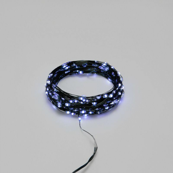 Гирлянда "Роса" 20м 200LED бел. IP20 230В с контроллером провод зел. Neon-Night 303-265