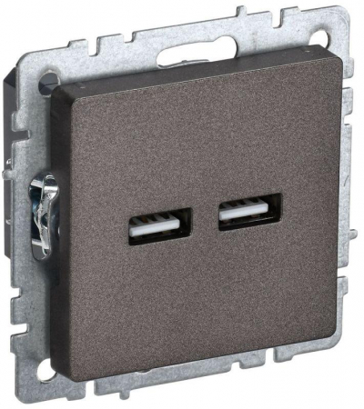 Розетка BRITE USB A+A 3.1А РЮ10-1-БрТБ механизм бронза IEK BR-U21-D31-K45