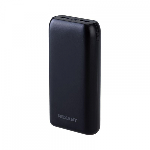 Устройство зарядное портативное Power Bank (аккумуляторная батарея) 20000мА.ч с Quick Charge и Power Delivery черн. Rexant 30-2052