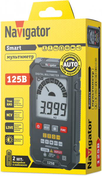 Мультиметр 95 769 NMT-Mm-125B True RMS Smart Navigator 95769