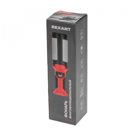 Фонарь многофункциональный с магнитом крюком и функцией Power bank Rexant 75-8003