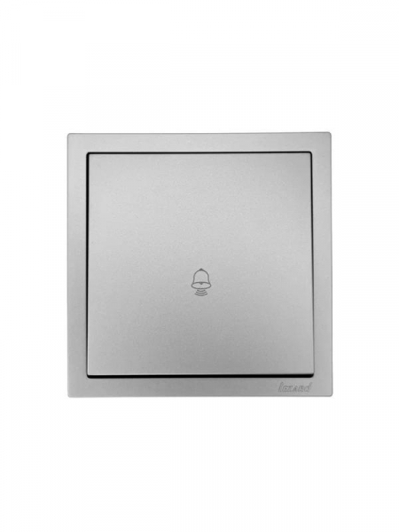 Кнопка звонка СП ZIMA IP20 безвинт. зажим сер. матов. LEZARD 704-7488-103QC