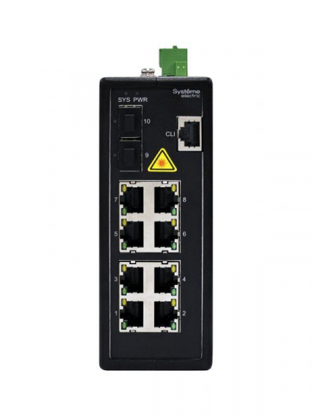 Коммутатор промышленный управляемый Ethernet L2 8х10/100/1000BaseT 2х100/1000/2500BaseX SFP SE NSETM210T08X02B