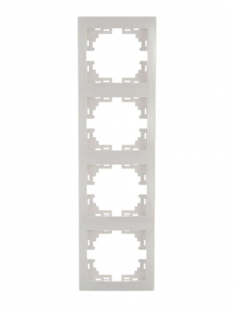 Рамка 4-м Мира верт. бел. LEZARD 701-0200-154
