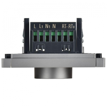 Термостат электронный FORTE&PIANO FP552 с индикацией сталь IEK FP-RT11-K46