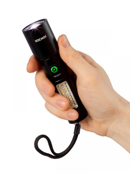 Фонарь ручной аккум. 10Вт LaserLED/широк.cвет/Li-ion 1200мА.ч алюм. КОСМОС (KOC134Lit)