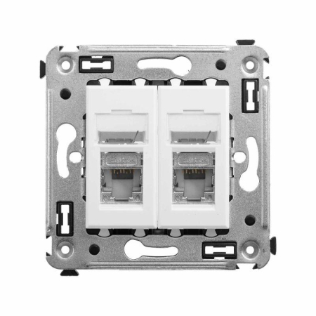 Розетка компьютерная 2-м СП Avanti "Белое облако" RJ45 кат.6 экранир. DKC 4400394