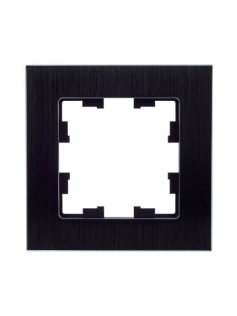 Рамка 1-м BRITE РУ-1-1-БрЧ металл черн. IEK BR-M12-M-K02