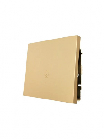Кнопка звонка СП ZIMA IP20 безвинт. зажим зол. LEZARD 704-3688-103QC