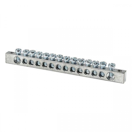 Шина PEN "ноль-землядюйма 6x9 14 отвер. цинк крепеж по краям EKF sn1-63-14-k