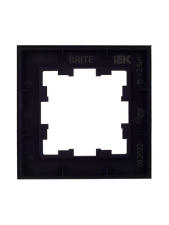 Рамка 1-м BRITE РУ-1-2-БрЧ стекло черн. IEK BR-M12-G-K02