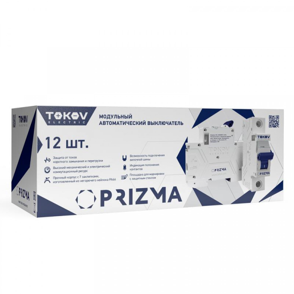 Выключатель автоматический модульный 1п C 6А 4.5кА PRIZMA TOKOV Electric TKE-PZ45-MCBI-1-6-C