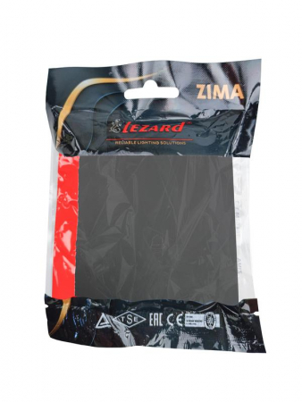 Кнопка звонка СП ZIMA IP20 безвинт. зажим черн. бархат LEZARD 704-4288-103QC