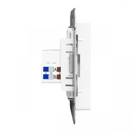 Розетка СП Эпика HDMI + RJ45 кат.5 механизм бел. EKF UP1-SOW-HDMI+RJ45
