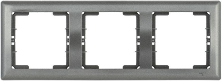 Рамка 3-м BOLERO РГ-3-БА горизонт. антрацит IEK EMB30-K95