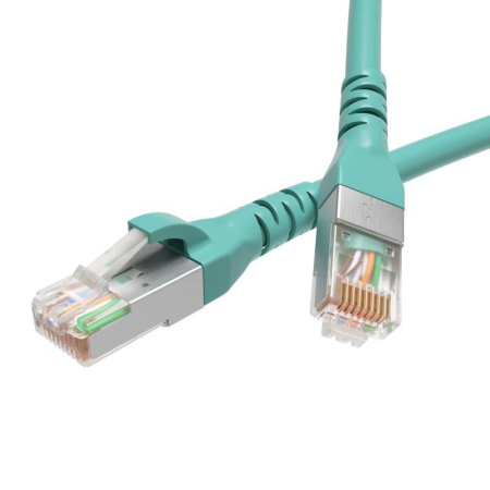 Патч-корд экранированный CAT6A S/FTP 4х2 LSZH 7м  бирюз. DKC RN6ASF4570AQ