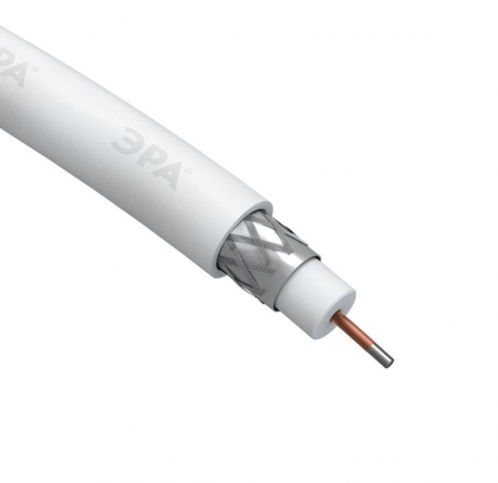 Кабель RG-6U CCS/(оплетка Al 48%)PVC 75Ом 100м SIMPLE (м) Эра Б0044596