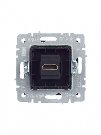 Розетка СП BRITE HDMI РHDMI-0-БрМ механизм маренго IEK BR-H10-K35