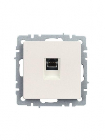 Розетка компьютерная СП RJ45 кат.5E BRITE РК10-БрЖ механизм жемчуж. IEK BR-K10-1-K36