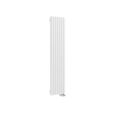 Стальной вертикальный радиатор отопления Warmmet Luxe 60V длина 1500 мм секций 7 цвет белый  тип подключения: нижнее правое