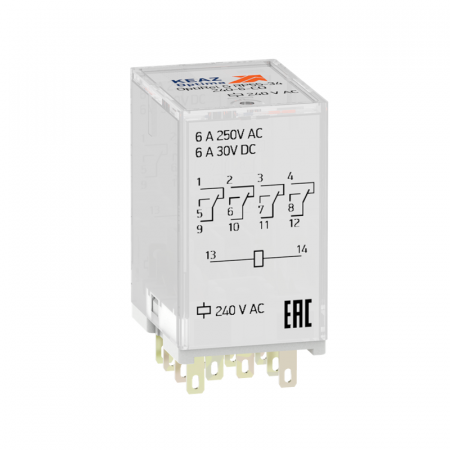 Реле промежуточное OptiRel G RP55-34-240-6-CO-S/TI КЭАЗ 281118