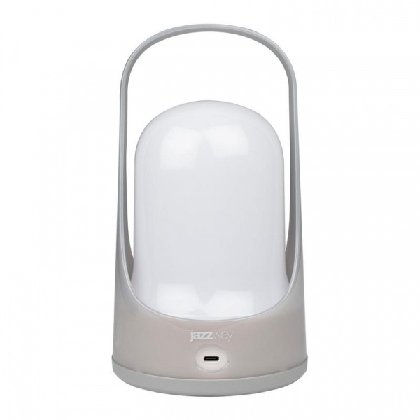 Фонарь светодиодный аккумуляторный кемпинговый Accu5-L60-gy 60SMDх0.5Вт 220/350/650лм 8000-9000К IP20 (Li-ion аккумулятор 3.7В 18650 3600мА.ч) диммер сер. JazzWay 5058323